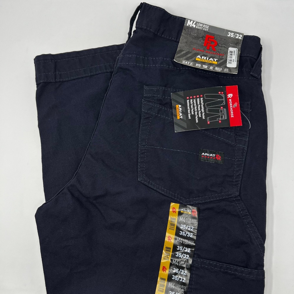 Ariat M4 Workhorse FR Flame Resistant Pants Navy 35 (Actual 38) x32 CAT 2 NWT